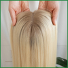 Lansa Light Blonde Large Hair Topper with Dark Roots