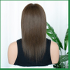 Virgin Human Hair Straight Medical Wigs with Dark Brown