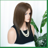 Virgin Human Hair Straight Medical Wigs with Dark Brown
