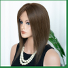 Virgin Human Hair Straight Medical Wigs with Dark Brown