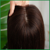 Dark Brown Human Hair Partial Silk Base Hair Topper