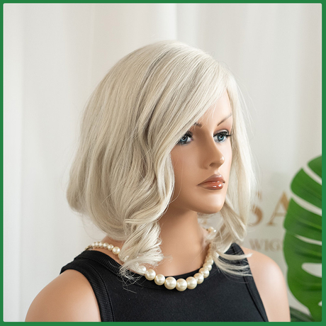 Full Swiss Lace Silver Hair Topper