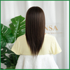 Lansa Dark Brown Silk Top Full Lace Human Hair Medical Wigs