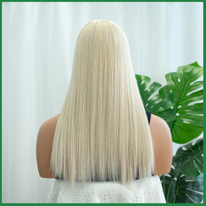 Premium Virgin Human Hair Silky-smooth Silk Top Hair Pieces with Platinum Blonde