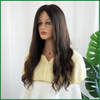 Lansa Customized Natural Wave Virgin Human Hair Lace Top Wig with Natural Black