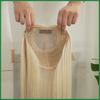 Premium Virgin Human Hair Silky-smooth Silk Top Hair Pieces with Platinum Blonde
