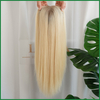 Lansa Light Blonde Large Hair Topper with Dark Roots