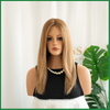 Lansa Glueless Skin Top Human Hair Wigs with Ombre