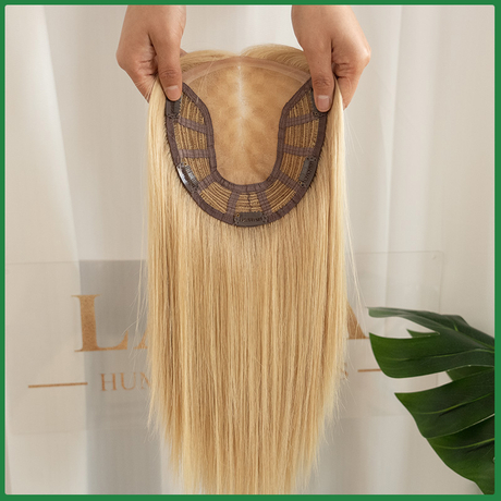 12" Blonde Mono Base Hair Topper