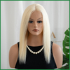 Golden Blonde Full Hand Tied Swiss Lace Wig with Adjustable Strap