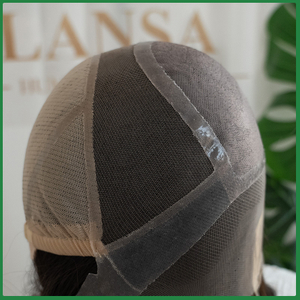 Glueless Silicone Human Hair Full Lace Wigs with Dark Brown