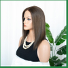 Glueless HD Swiss Lace Top Human Hair Wigs with Dark Brown