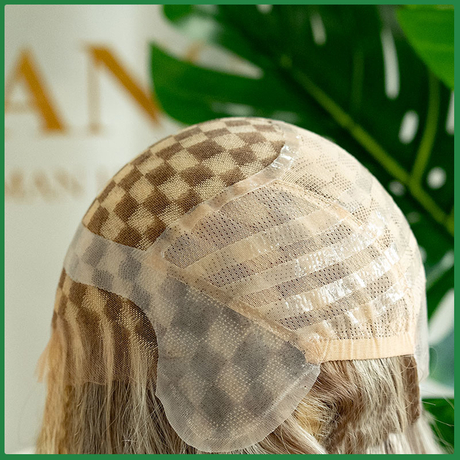 Human Hair Full Lace Medical Wigs with Piano Color