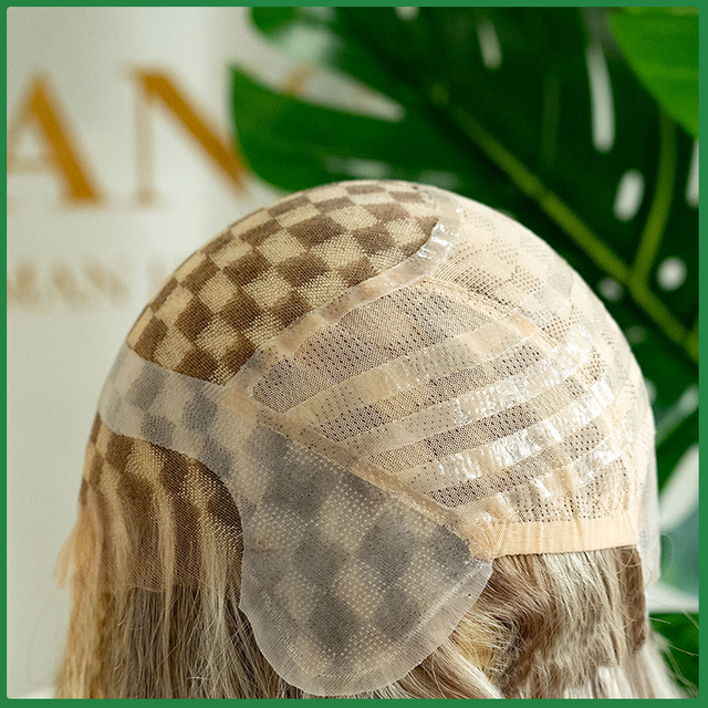 Human Hair Full Lace Medical Wigs with Piano Color