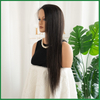 Natural Black Straight Virgin Human Hair Swiss Lace Wig