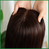Dark Brown Human Hair Partial Silk Base Hair Topper