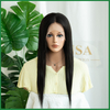 High Quality Remy Hair Natural Black Full Lace Medical Wigs with Silicone