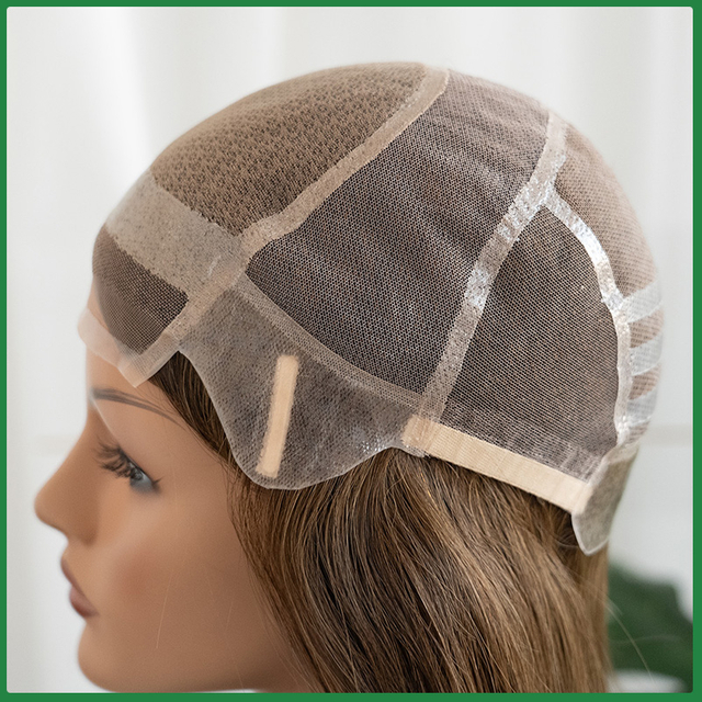 Silicone Lining Virgin Human Hair Medical Wig