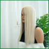 Premium Virgin Human Hair Silky-smooth Silk Top Hair Pieces with Platinum Blonde