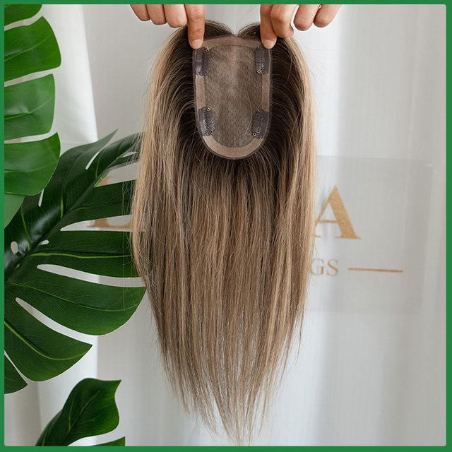 Full Silk Base Hair Topper with PU Around