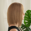 Short Remy Hair Silk Top Sheitel Wig with Layers 