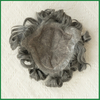 Salt-and-pepper Swiss Lace Hair Topper with Poly Perimeter